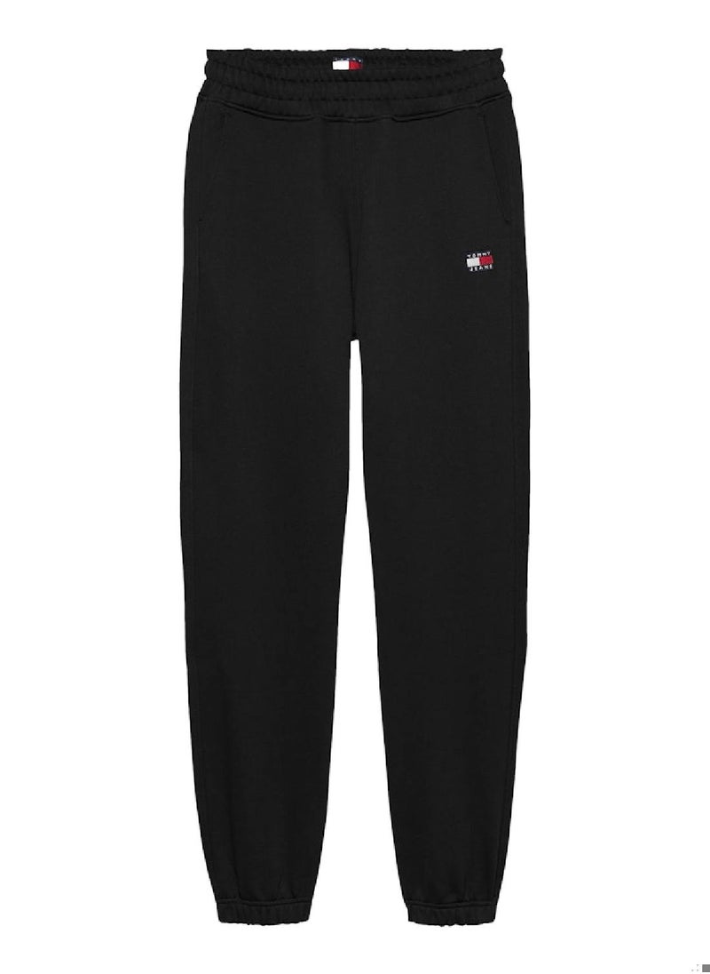 TOMMY JEANS Women's Badge Logo Joggers - Cotton, Black  - Image 2