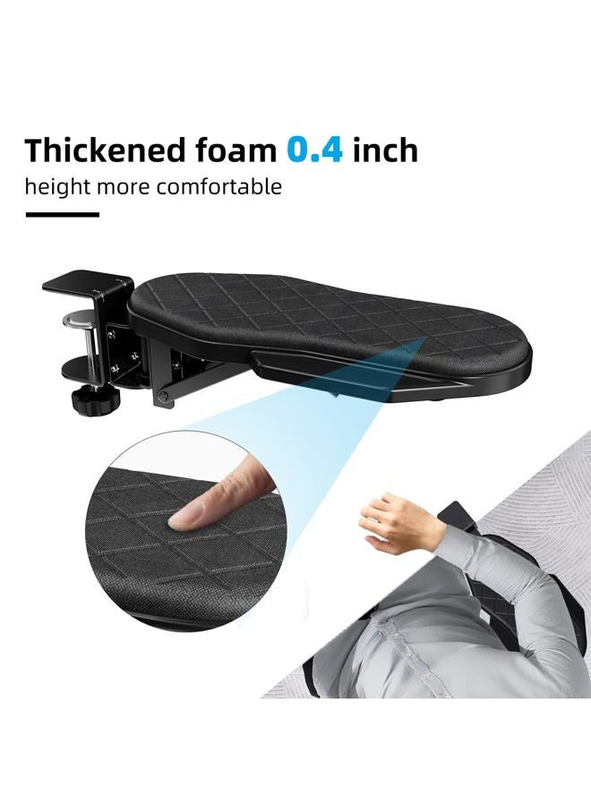 CABTE Ergonomics Desk Extender Tray, Table Mount Arm Wrist Rest Shelf, 90° Foldable Elbow Arm Support,Foldable, 180° Swivel, Computer Desk Extender Tray for Home and Office (Folding and Rotating) - Image 3