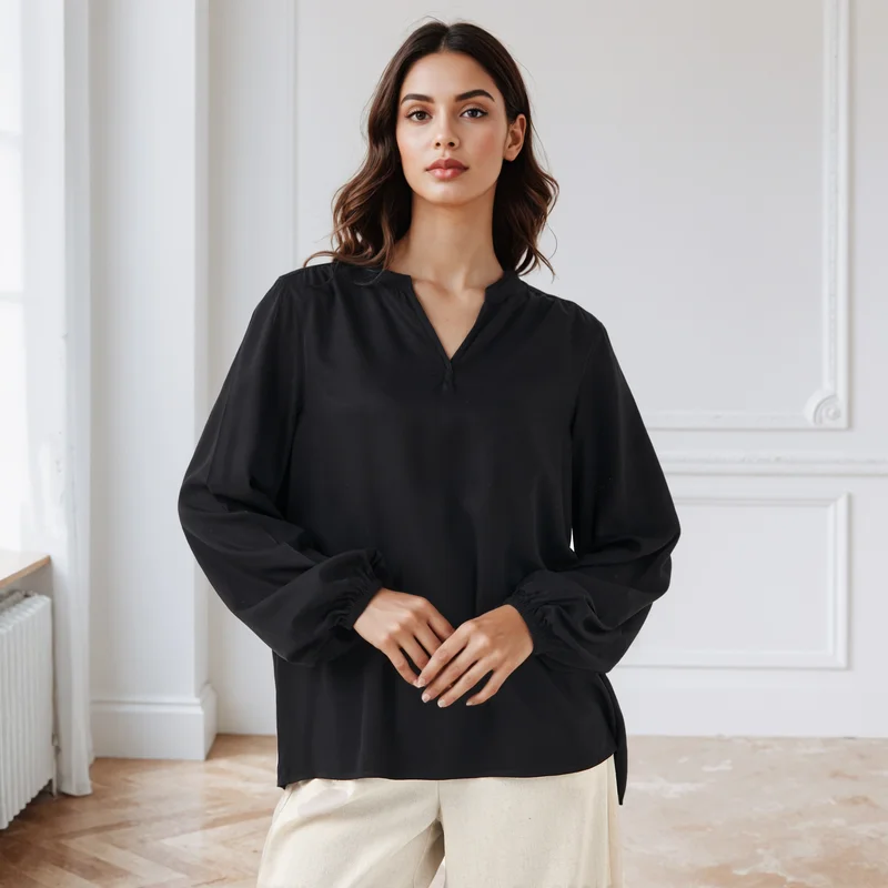 سبلاش فيڤ Regular Fit Viscose V-neck Top