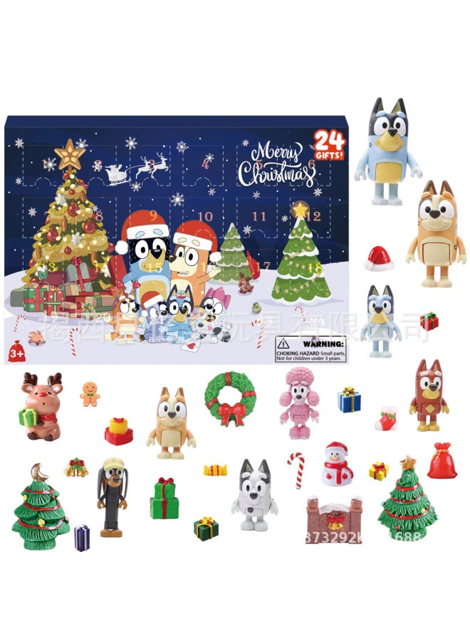 2024 Brui Blind Box Advent Calendar Blind Box 24 Days Countdown Surprise Box Cross Border-Color:Bruyi Dog D (Product)