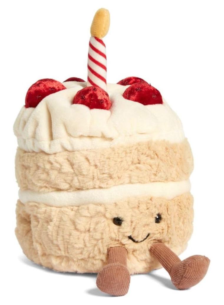 LBMT Weighted Plush Toy,  12" Birthday Cake Doll , Cute Smile Cake Pillow Stuffed Animals, Funny Soft Food Plushies Toy for Gifts for Kids Birthday - Image 1