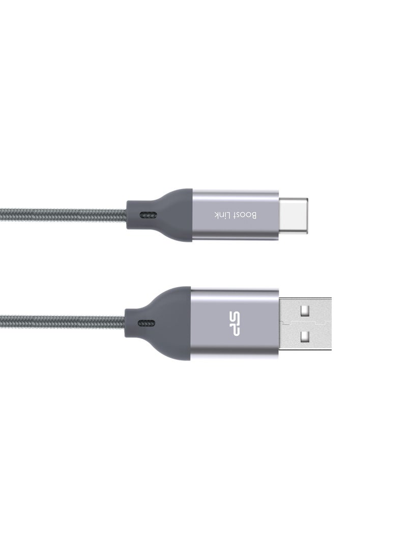Silicon Power USB to USB-C Cable 1 Meter - Grey  - Image 1
