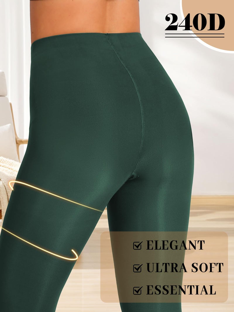 HONENNA Women's Control Top High Elastic Soft Opaque Pantyhose Tights - Image 3