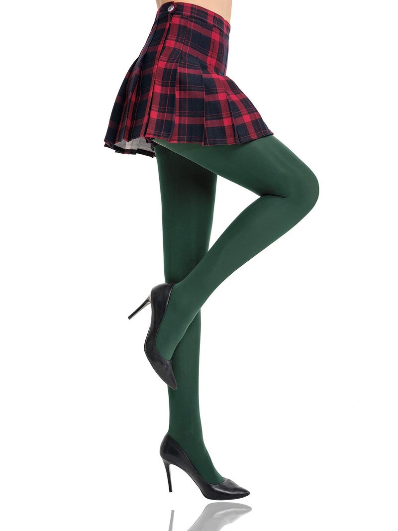 HONENNA Women's Control Top High Elastic Soft Opaque Pantyhose Tights - Image 1