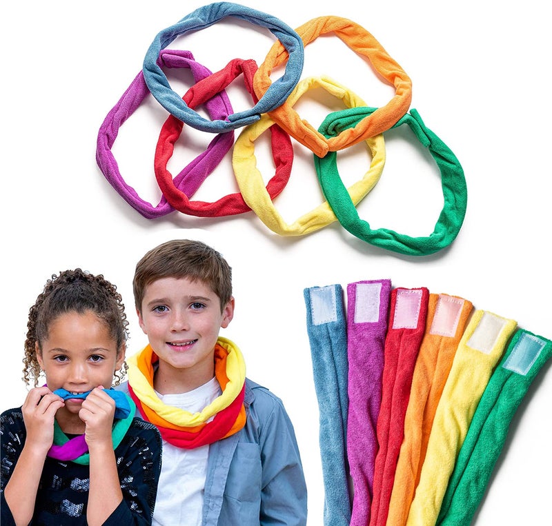 Special Supplies Chew Necklaces for Sensory Kids Boys and Girls 6 Bands Soft and Super Absorbent Terry Cloth Shirt and Clothing Oral Stimulation Alternative Reusable and Washable