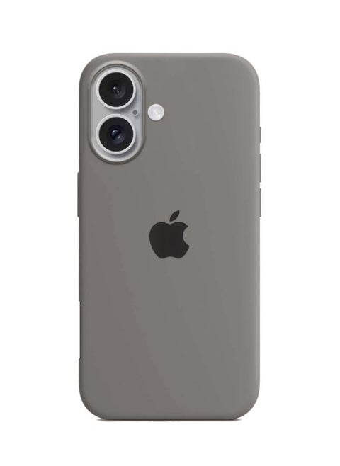 Apple iPhone 16 2024 Premium Soft Liquid Silicone Case Cover - Grey