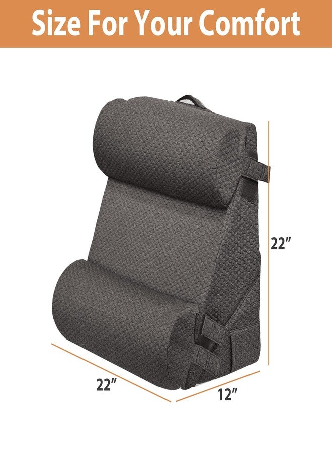 BIEEZZK Orthopedic Bed Wedge Pillow Set 4Pcs, Adjustable Memory Foam, Pillow Wedge for Post Surgery, Back Pain Relief, Triangle Pillows for Acid Reflux, Snoring, GERD, Dark Grey - Image 5
