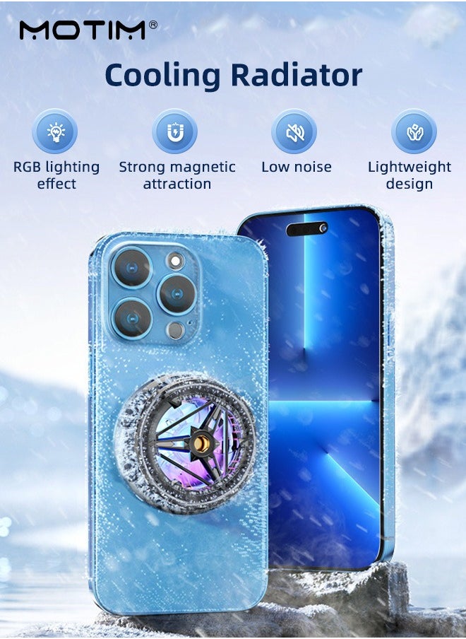 Motim Mobile Phone Magnetic Cooling Fan, Phone Cooler, Universal Phone Fan Cellphone Radiator for Tiktok Live Streaming ect  - Image 2