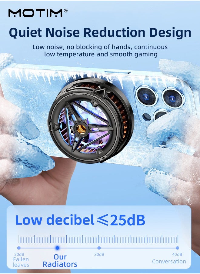 Motim Mobile Phone Magnetic Cooling Fan, Phone Cooler, Universal Phone Fan Cellphone Radiator for Tiktok Live Streaming ect  - Image 4