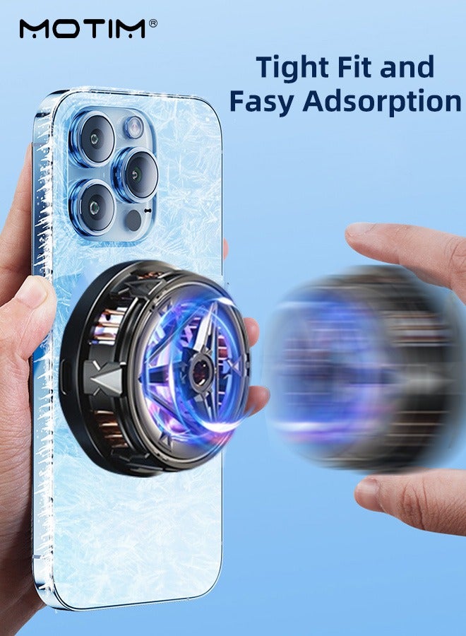 Motim Super Magnetic Design Mobile Phone Cooler Phone Cooler, Universal RGB LED Phone Fan Cellphone Radiator for Tiktok Live Streaming Mobile games ect - Image 4