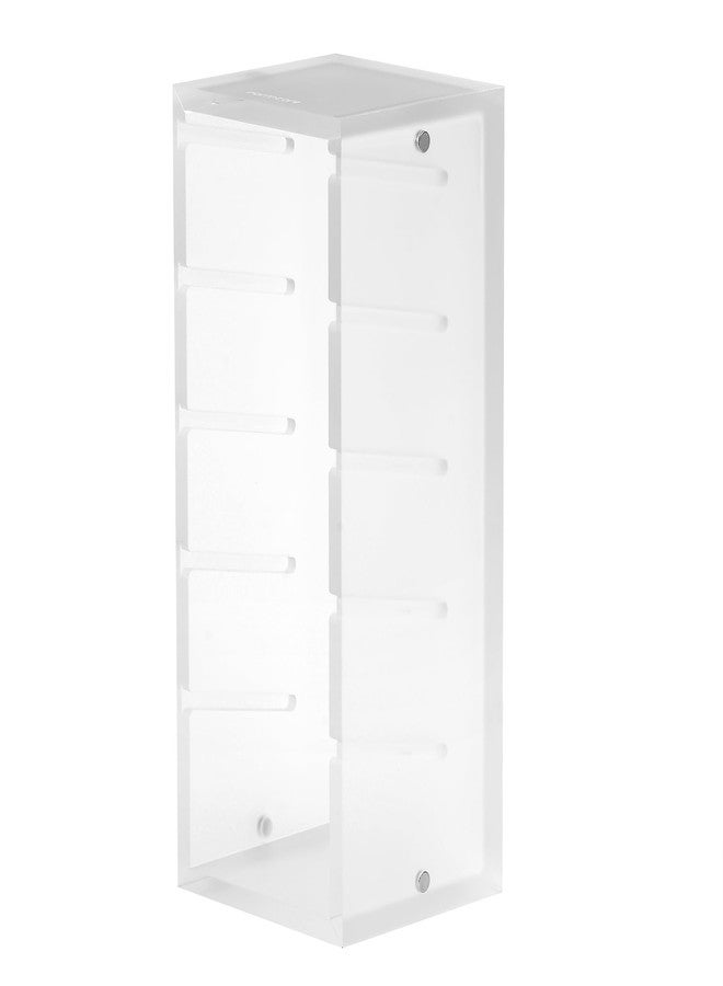 Normcore 58mm Portafilter Basket Storage Holder, Holds 5 Espresso Filter Basket Rack Acrylic Stand for 58mm Portafilter Baskets, Frosted Clear - Image 1