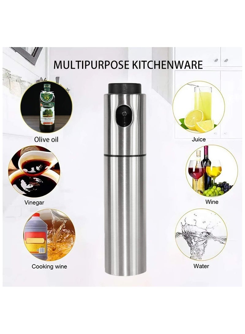 Oil Sprayer for Cooking, 100 ml Stainless Steel & glass Bottle inside, Olive Oil Dispenser Mister, Olive oil spray Bottle for Salad, BBQ, Kitchen Baking, RoastingOil Spray - Image 4