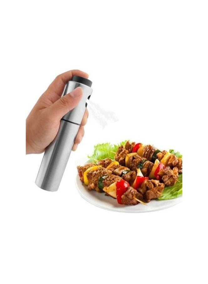 Oil Sprayer for Cooking, 100 ml Stainless Steel & glass Bottle inside, Olive Oil Dispenser Mister, Olive oil spray Bottle for Salad, BBQ, Kitchen Baking, RoastingOil Spray - Image 1