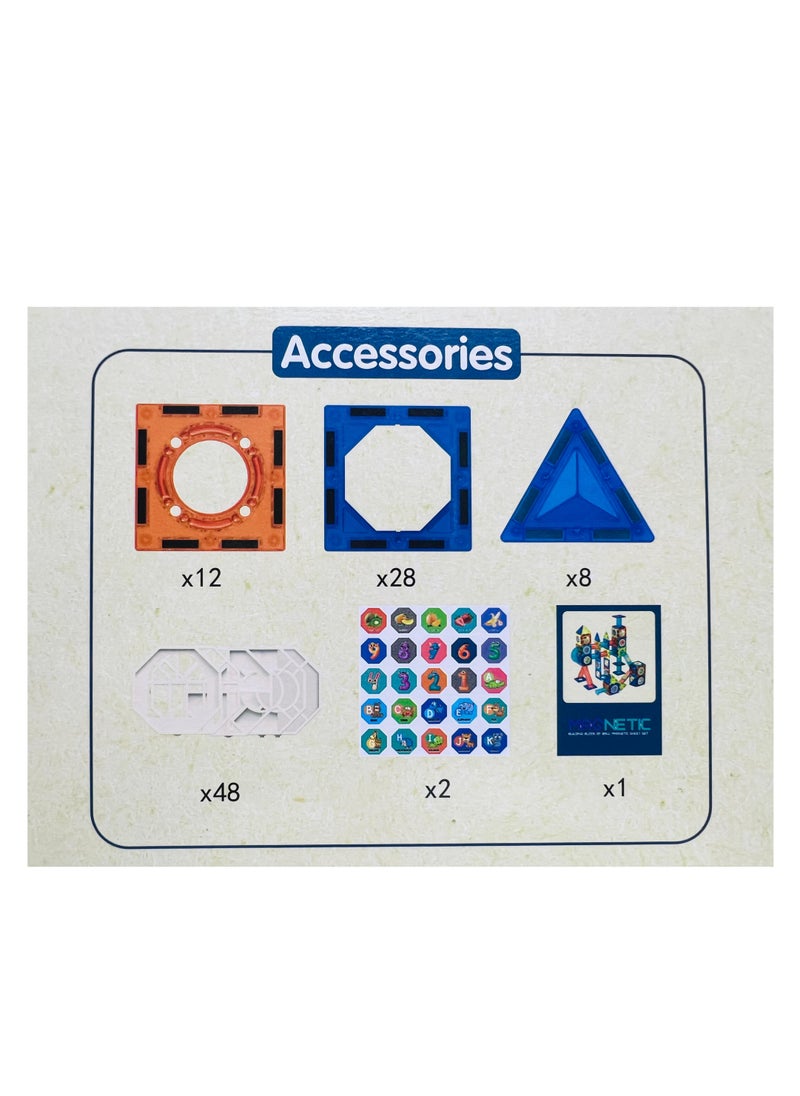 MAGIC VAULT Magnetic Blocks Building Tiles Toys for 3+ Year Old Boys and Girls-Learning by Playing Games for Toddlers- Kids Toys Construction Playboards Toys-Inspirational, Educational, Conventional (96pcs)  - Image 4
