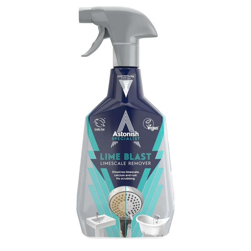 Astonish Specialist Ultimate Limescale Remover Cool Eucalyptus  No Scrub Cleaner Tackles Hard Water Limescale Rust  Calcium  Cruelty Free Bathroom  Kitchen Cleaning Solution 750ml Spray Bottle - Image 3