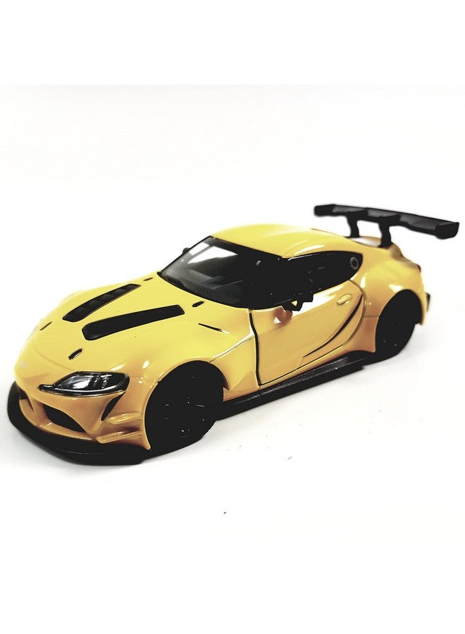 KiNSMART Toyota GR Supra Concept Racing Edition 1/36 Scale Diecast Race Car (Yellow) - Image 1