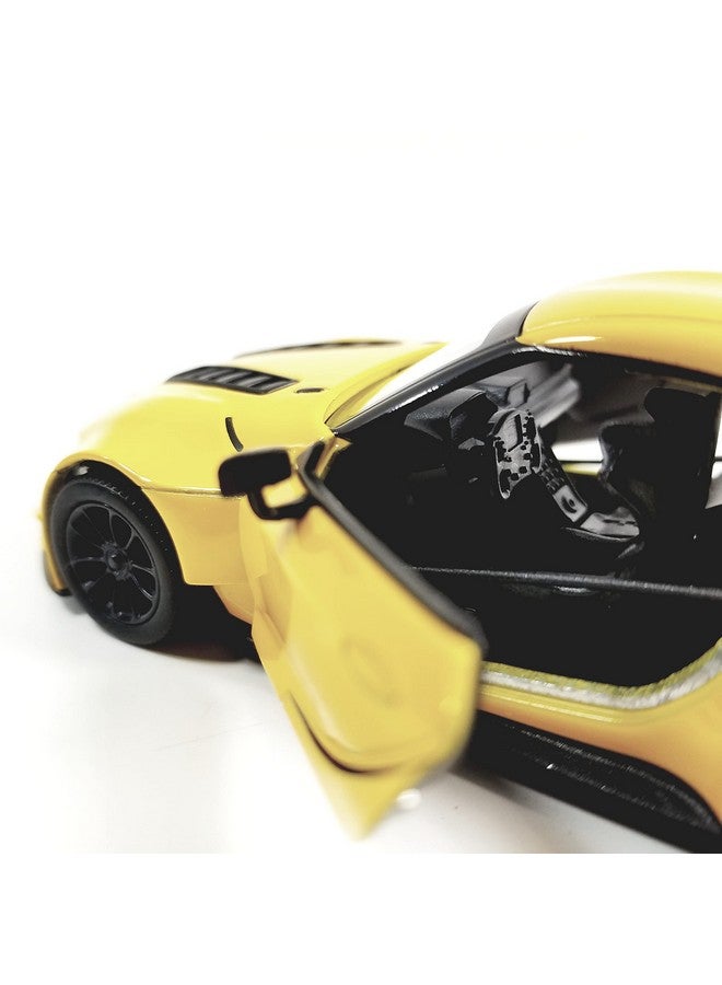 KiNSMART Toyota GR Supra Concept Racing Edition 1/36 Scale Diecast Race Car (Yellow) - Image 4