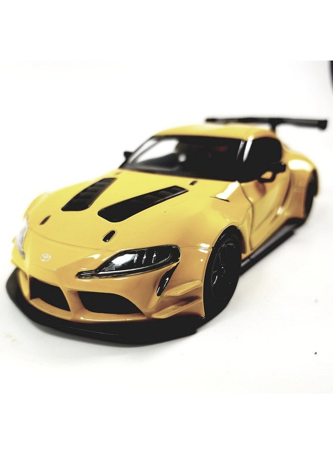 KiNSMART Toyota GR Supra Concept Racing Edition 1/36 Scale Diecast Race Car (Yellow) - Image 2