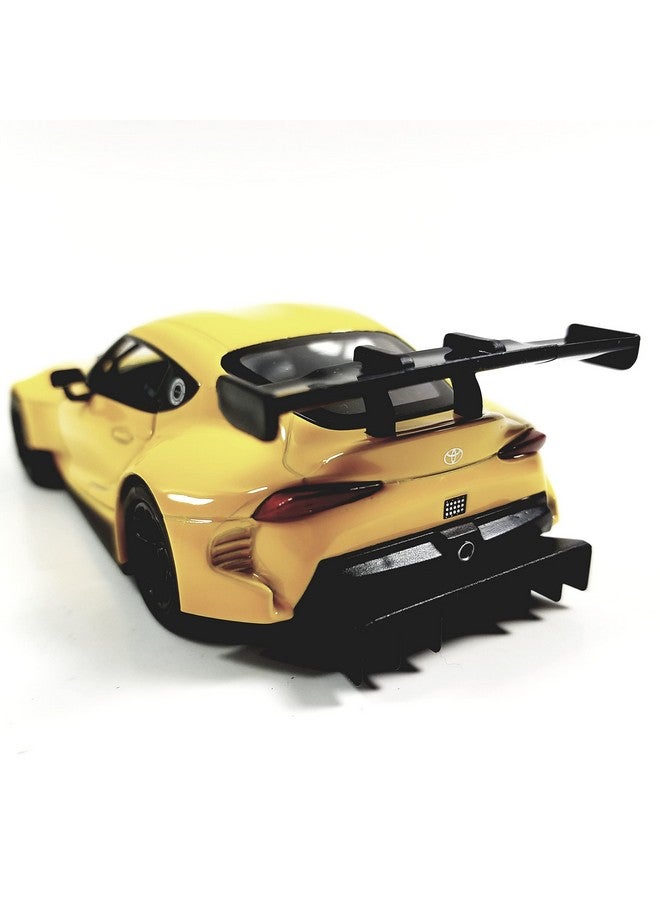 KiNSMART Toyota GR Supra Concept Racing Edition 1/36 Scale Diecast Race Car (Yellow) - Image 5