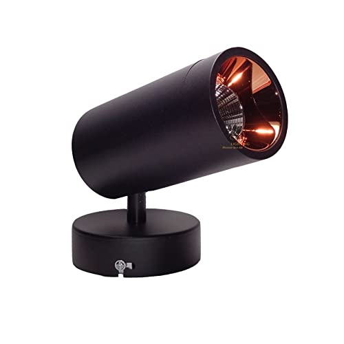 Mufasa 12 Watts Black Body Rose Gold Finish LED Spotlight Focus Light Bedroom Reading Display Vanity Wall Light (Warm White) - Image 3