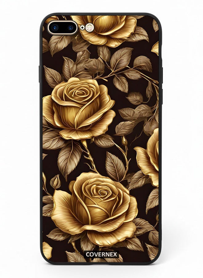 Covernex Apple iPhone 8 Plus Protective Case Cover Printed Featuring Royal Rose - Image 2
