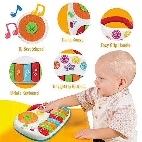 KiddoLab Musical Piano Toy for 1-3 Years Old Toddlers with Keyboard Note, DJ Mixer and Light-Up Buttons - Educational and Fun for Both Boys and Girl - Image 3