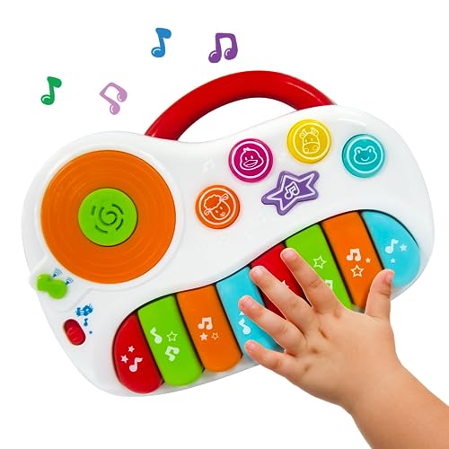 KiddoLab Musical Piano Toy for 1-3 Years Old Toddlers with Keyboard Note, DJ Mixer and Light-Up Buttons - Educational and Fun for Both Boys and Girl - Image 1