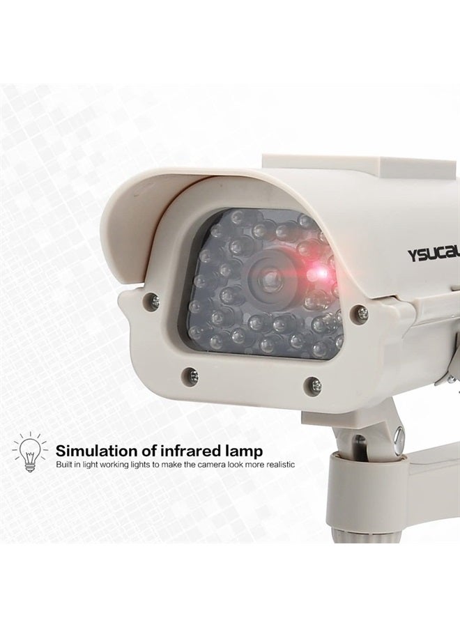 YSUCAU Solar Powered CCTV Security Fake Dummy Camera with Flashing Led Outdoor/Indoor Use for Homes & Business - Image 3