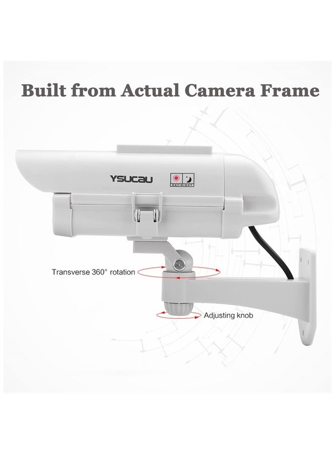 YSUCAU Solar Powered CCTV Security Fake Dummy Camera with Flashing Led Outdoor/Indoor Use for Homes & Business - Image 4