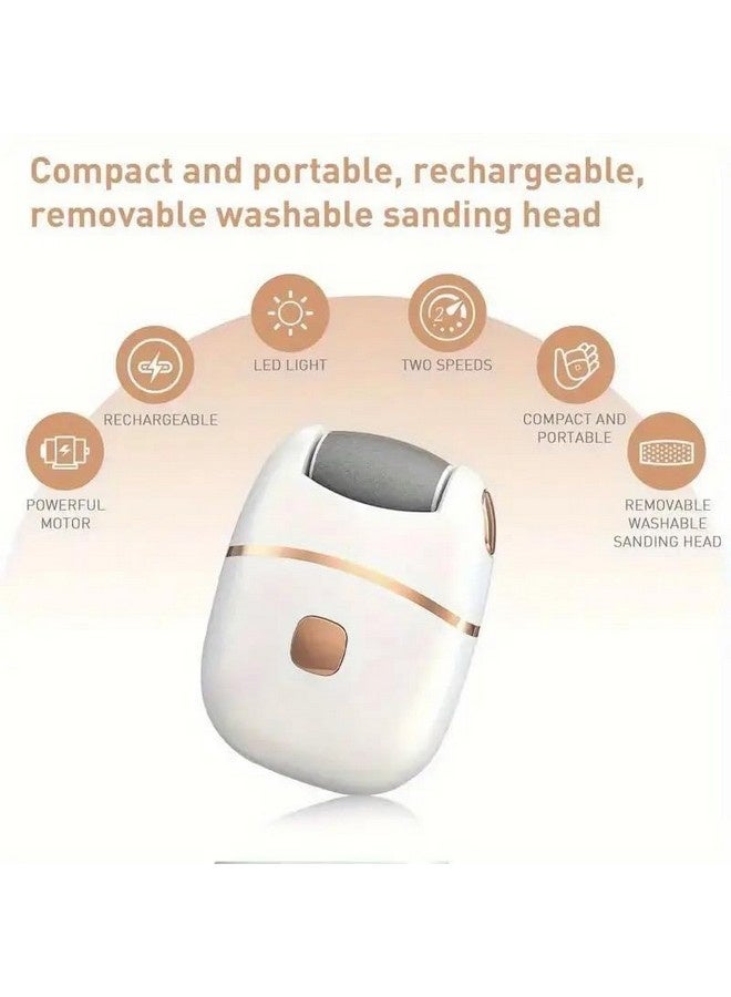 Beauenty Handheld Electric Callus Remover Rechargeable Foot File With 2 Adjustable Speed Equipped With LED Light For Calluses Cracked Rough Skin Pedicure Tools - Image 4