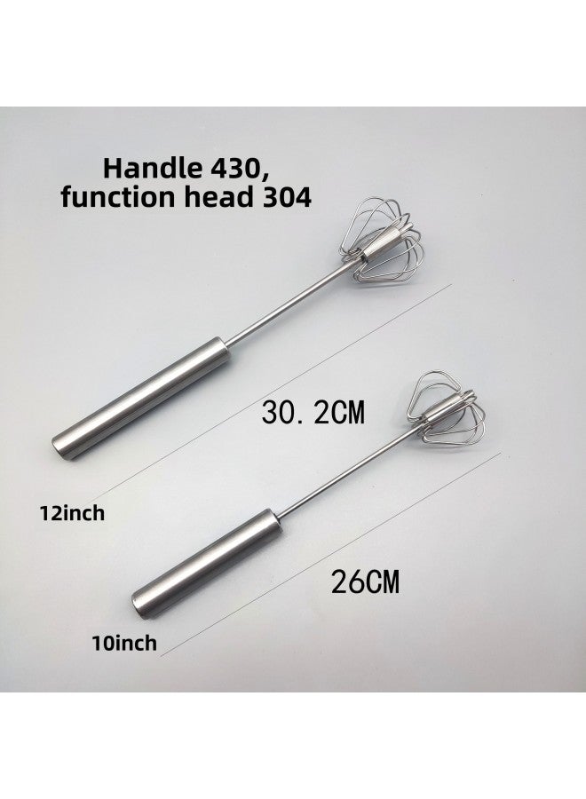 Stainless Steel Semi-automatic Egg Beater Household Manual Egg Stirring Rod To Beat Cream Hand-held Labor-saving-Color:12inch  - Image 4