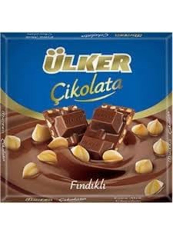 Ulker Milk Chocolate Bar with Hazelnuts – Creamy Turkish Chocolate with Crunchy Whole Hazelnuts – 65g - Image 1