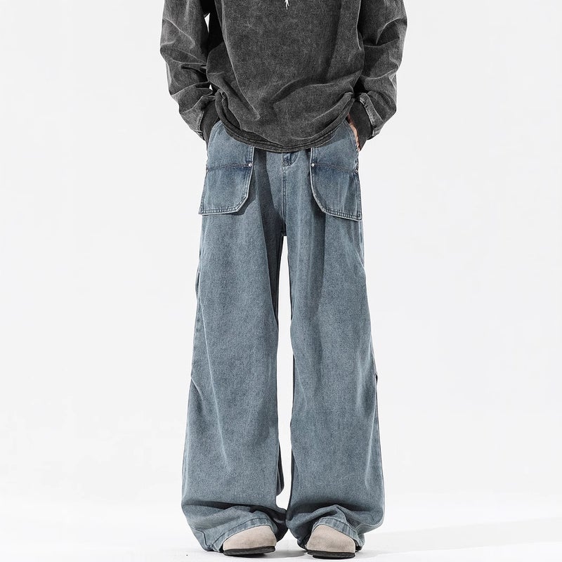 Unisex Casual Daily Denim Jeans - Image 3