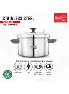 Classic Essentials Classic Essentials Stainless Steel Idli Cooker with 4 Plates | Idli/Dhokla/Momos Maker & Steamer | Bakelite Handle | Gas Stove and Induction Compatible | Kitchen Accessories | Silver  - Image 4