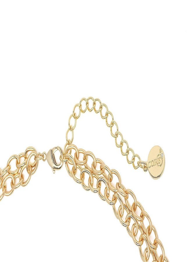 Coiris Women's Beaded 2 Layer Strand Statement Necklace with Earrings Collar Jewelry Set (N0003-Orange) - Image 4