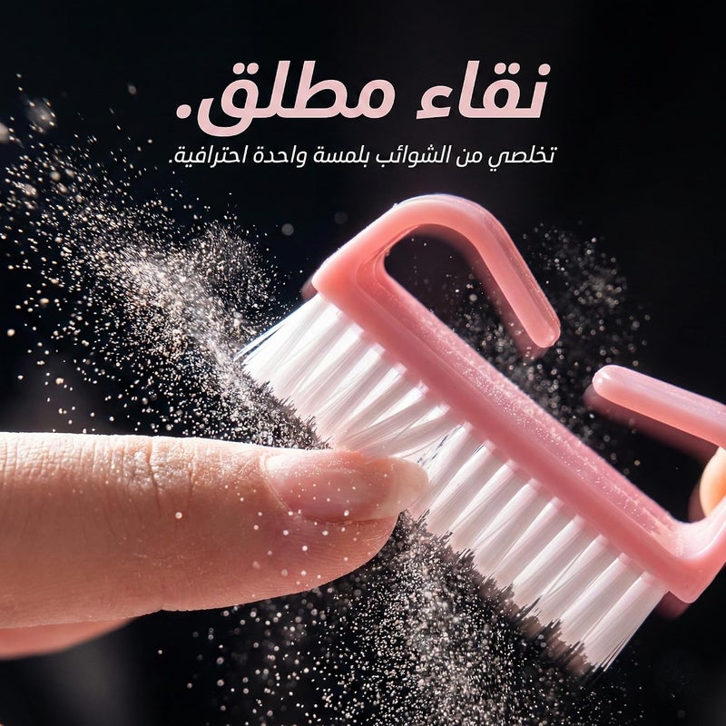 Professional Nail Dust Cleaning Brush Set - 2 Pcs Durable Bristles and Ergonomic Design for Removing Manicure Residue with Cinematic Precision and Perfect Nails - The Perfect Gift for Her - Image 2