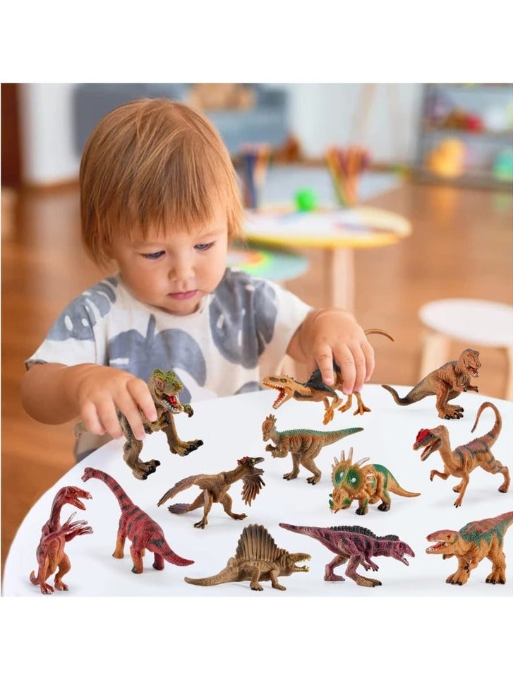 19 Pcs Dinosaur Figures Toys for Boys Children Realistic Dinosaur Toy Figure Playset T Rex Triceratops Dinosaur Set Educational Toys Gift for Age 3 Up Year Old Kids Boy Girl Child  - Image 2