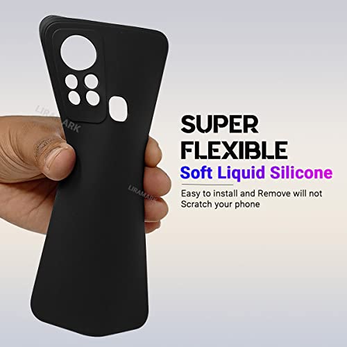 LIRAMARK Silicone Soft Back Cover Case for Infinix Hot 11S (Black) - Image 4