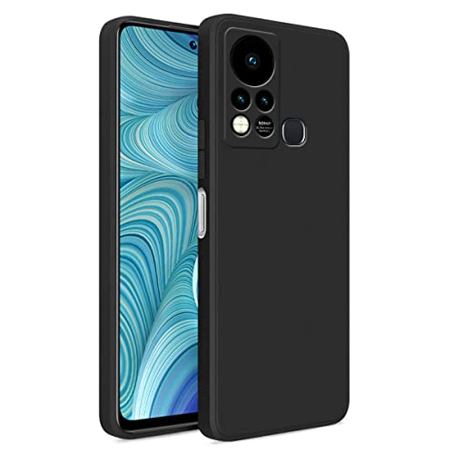 LIRAMARK Silicone Soft Back Cover Case for Infinix Hot 11S (Black) - Image 1