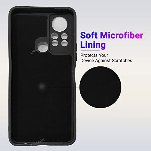LIRAMARK Silicone Soft Back Cover Case for Infinix Hot 11S (Black) - Image 3