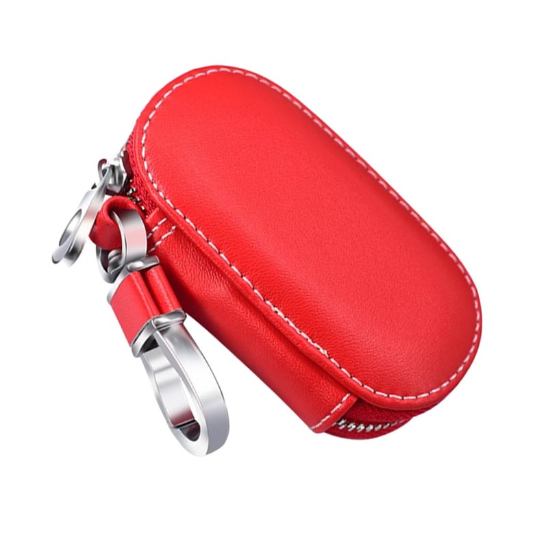 3 Pcs Leather Car Key Pouch Zipper Key Holder Hanging Bag - Image 5