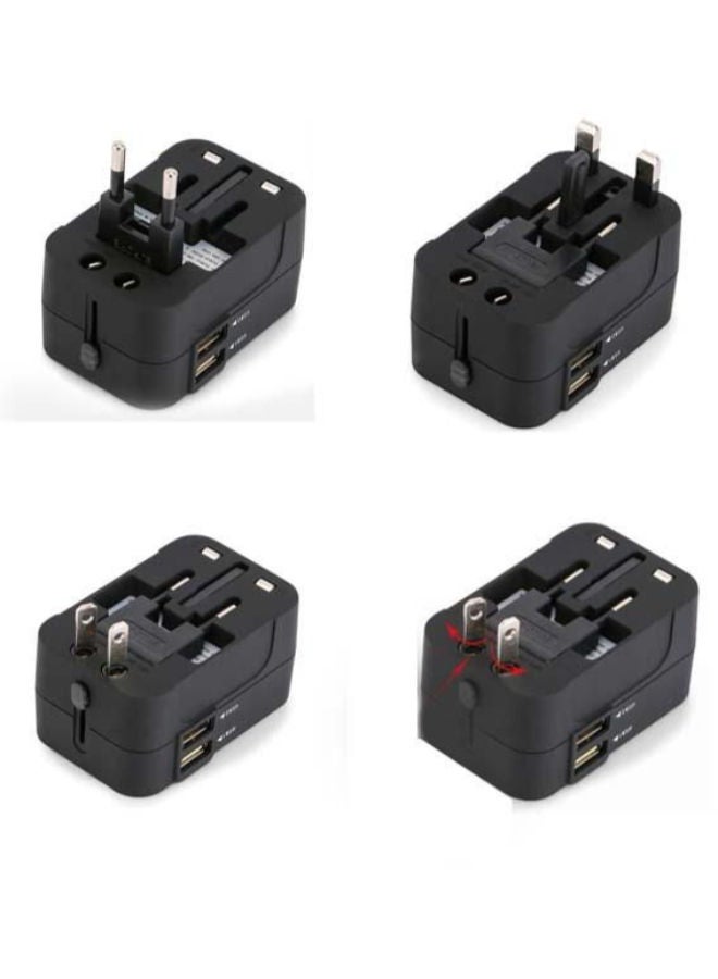 NIBEMINENT Global Versatile Travel Switch Charger Plug Black - Image 2