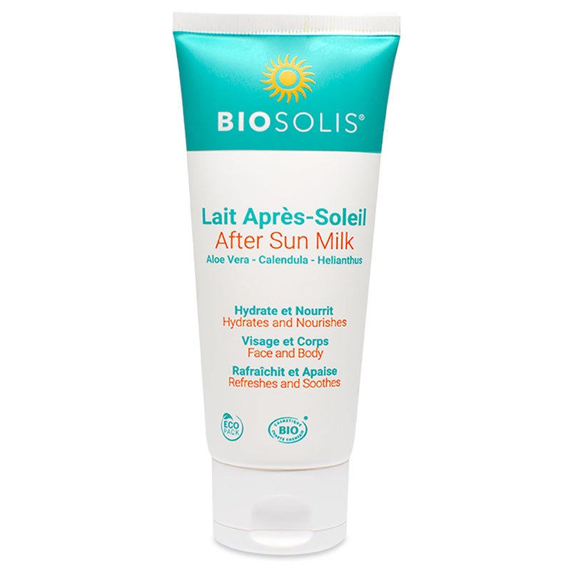 Biosolis After Sun Milk - Softens and Calms Your Skin After Sun Exposure - Soothes and Refreshes Your Face and Body - Creamy and Penetrates the Skin Easily - Ideal for the Whole Family - 3.4 oz - Image 1