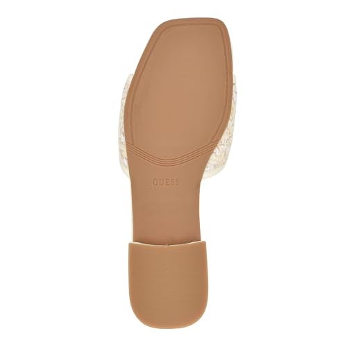 GUESS Women's Tampa Flat Sandal, Ivory, 5 - Image 4
