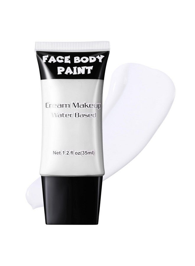 Wismee White Face Paint, Water Based Full Body Paint Halloween Makeup,Cream Face Paint & Body Paint For Adults Skull Joker Vampire Skeleton Sfx Cosplay Costumes 1.2 Fl Oz (35Ml) - Image 1