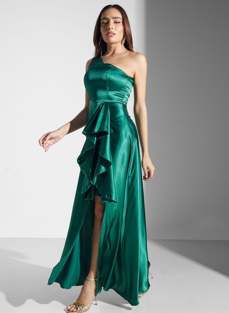 Ella Limited Edition Emerald Ruffle Gown Dress  - Image 1