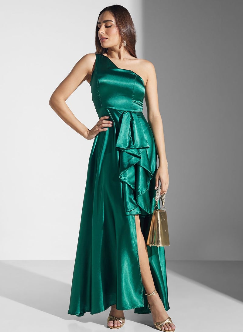 Ella Limited Edition Emerald Ruffle Gown Dress  - Image 4