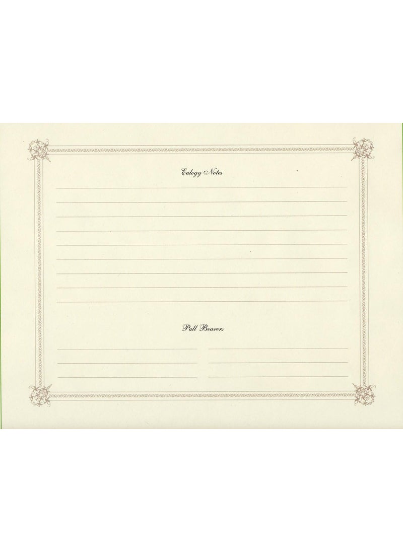 BookFactory BookFactory Funeral Guest Book A Celebration of Life  Imitation Leather Memorial BookMemorial Guest Book 48 Page  8 78 x 7 Green Section Sewn Hardbound LOG04897CSLGT64FuneralREGFX  - Image 5