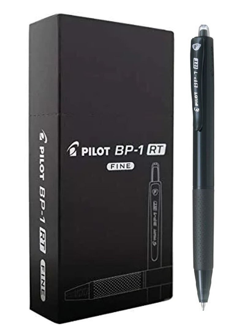 PILOT 12-Piece Retractable Ballpoint Pen Fine Tip Black Ink  - Image 1