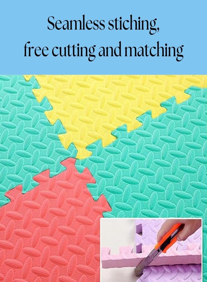 حصيرة IGNITE WEIGHTS® Puzzle المصنوعة من إسفنج EVA للأطفال، بلاطات متشابكة للعب وحماية الأرضيات المنزلية - 60 × 60 سم - سمك 12 مم (عبوة من 4 قطع - تغطي مساحة 16 قدمًا مربعًا) - Image 5